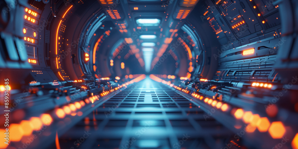 Abstract futuristic sci-fi background. Created with Generative AI technology. Abstract futuristic sci-fi background. Created with Generative AI technology.