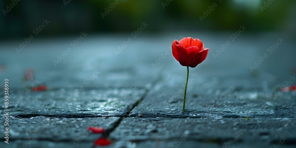 Minimalist HD wallpaper of a serene Memorial Day tribute at a war