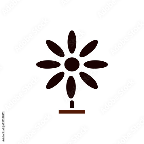 agriculture icon solid brown summer