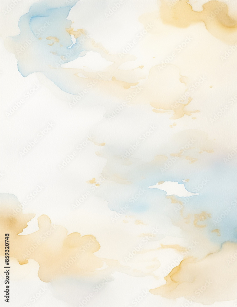 Obraz premium clouds in the sky - Abstract light yellow sky with clouds background - Generative AI