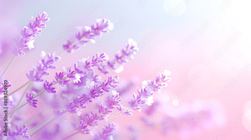 Close-up of beautiful blooming lavender flowers against a soft pastel backdrop. Perfect for backgrounds, natural beauty, and relaxation themes. Close-up of beautiful blooming lavender flowers against a soft pastel backdrop. Perfect for backgrounds, natural beauty, and relaxation themes.