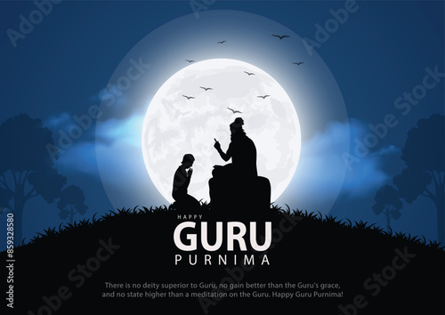 Happy Guru Purnima Religious Holiday Festival Celebration in India