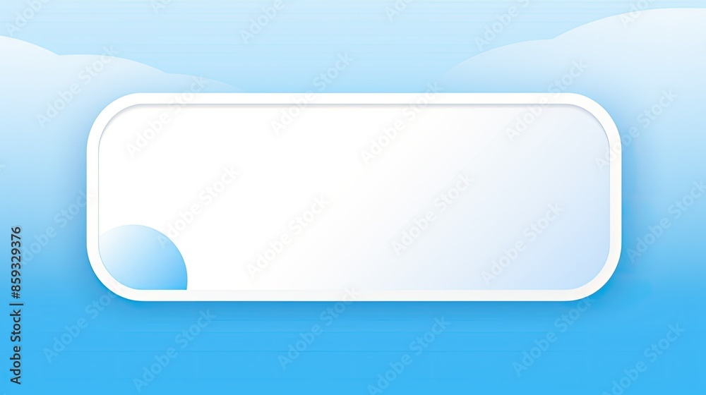 A white rectangular banner with rounded corners A white rectangular banner with rounded corners