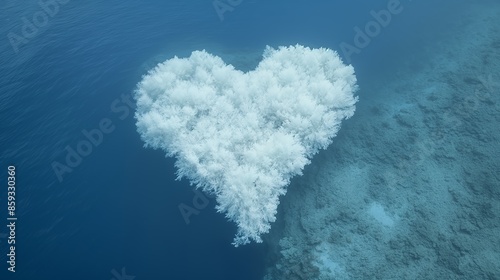 Heart-Shaped Coral in Ocean
