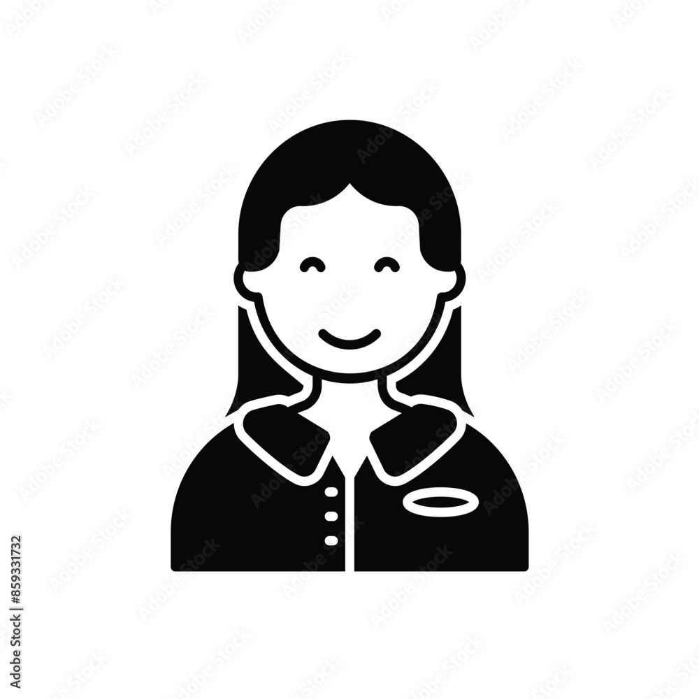 Waitress vector icon Waitress vector icon