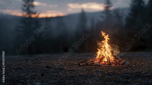 Forest bonfire safety tips illustrated through clear and informative visuals, encouraging responsible enjoyment of outdoor fires with helpful guidance.