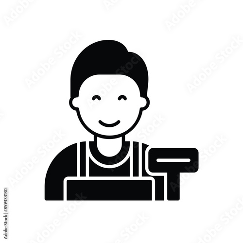 Cashier vector icon