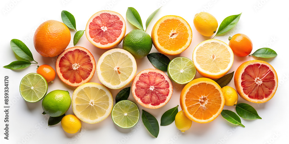 Citrus fruits isolated on white background. Citrus fruits isolated on white background.