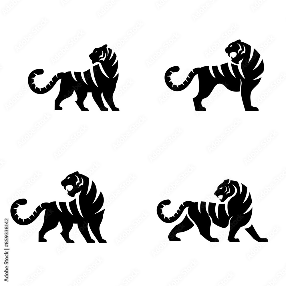 Tiger Black logo icon design illustration Tiger Black logo icon design illustration