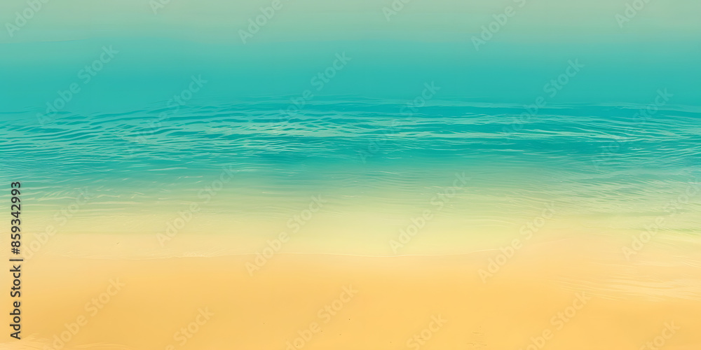 Gradient background transitioning from ocean teal to sandy yellow, evoking the tranquility of the beach, ideal for coastal products or summer decor