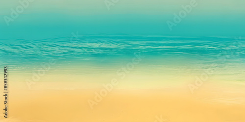 Gradient background transitioning from ocean teal to sandy yellow, evoking the tranquility of the beach, ideal for coastal products or summer decor