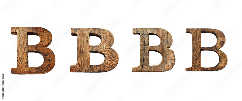 Wooden alphabet letter B for educational resources. Wooden alphabet letter B for educational resources.