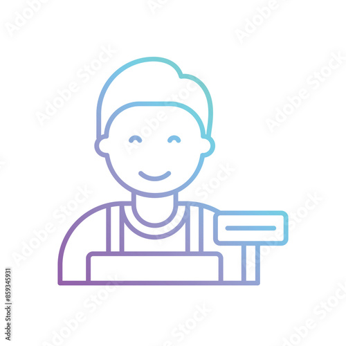 Cashier vector icon