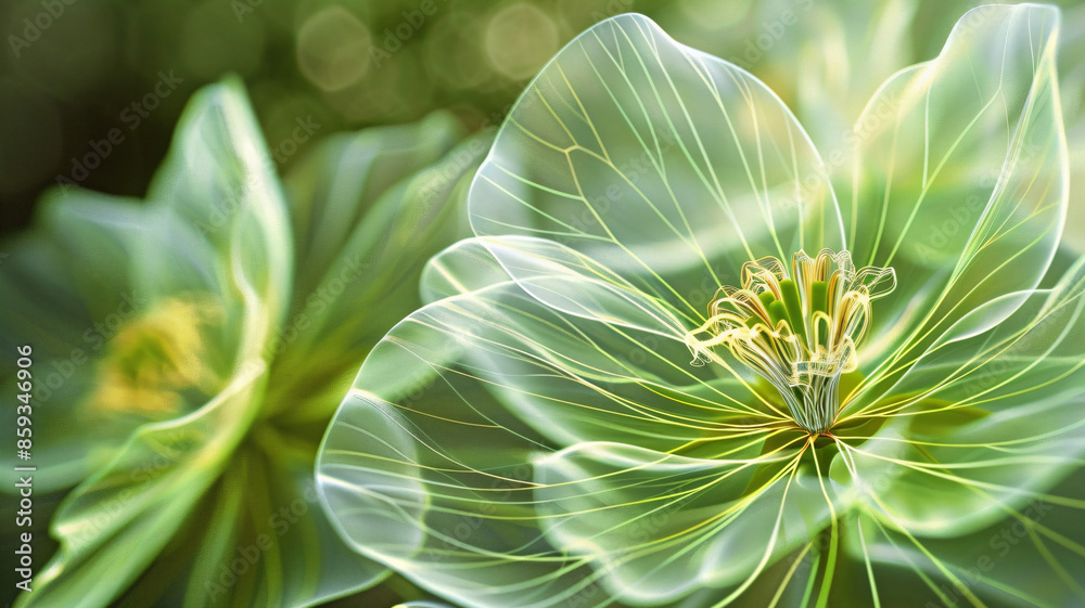 Fototapeta premium Transparent flower details 
