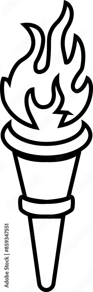 Torch and flame icon in line style editable . The symbol of victory, success or achievement. Olympic burning torch in the Eiffel Tower. World Games for app, website isolated on transparent background. Torch and flame icon in line style editable . The symbol of victory, success or achievement. Olympic burning torch in the Eiffel Tower. World Games for app, website isolated on transparent background.