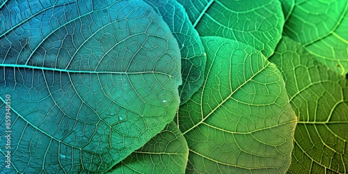 Intricate Veins of Green Leaves