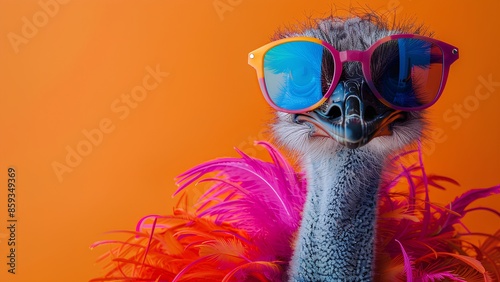 portrait of an ostrich photo