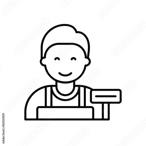 Cashier vector icon