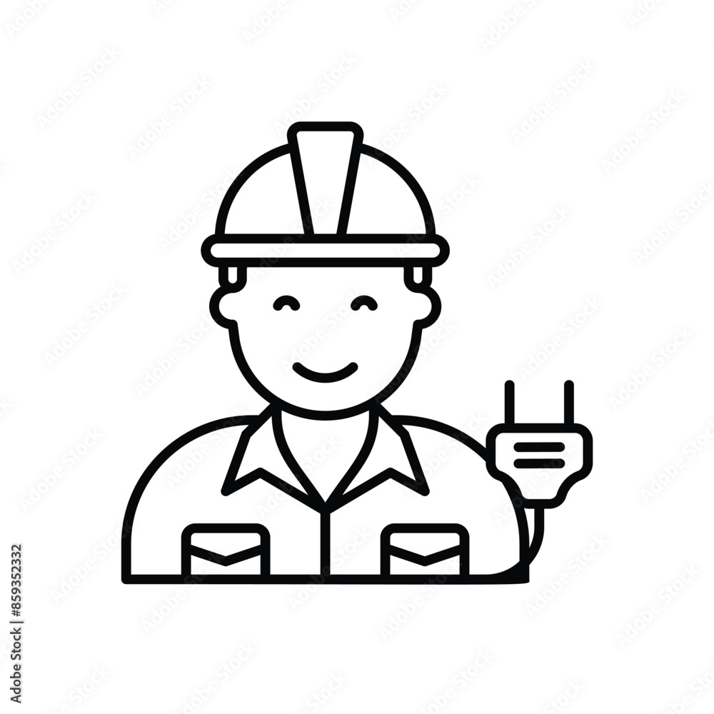 Electrician vector icon Electrician vector icon