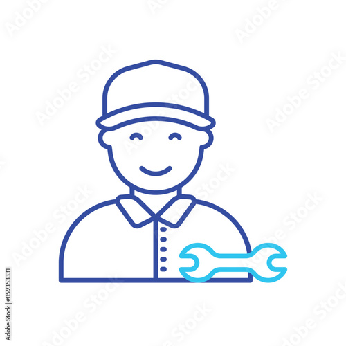 Plumber vector icon