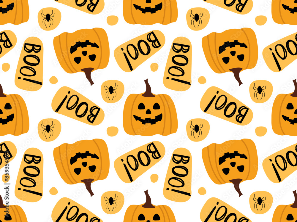 Halloween seamless pattern with Halloween pumpkin. Halloween seamless pattern with Halloween pumpkin.