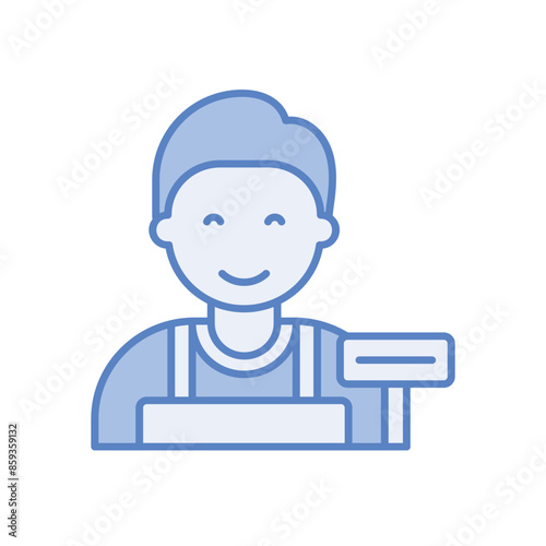 Cashier vector icon