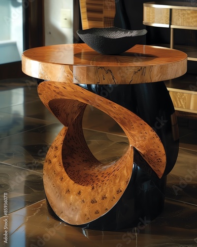 Stylish Ortega end table with mixed materials and unique design, Furniture, Contemporary and functional accent piece