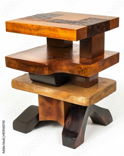 Stylish Ortega end table with mixed materials and unique design, Furniture, Contemporary and functional accent piece