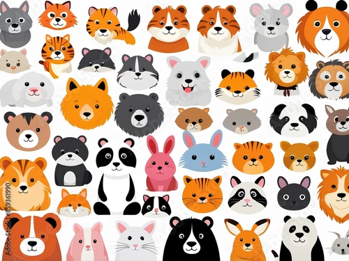 Adorable Animal Portraits: Illustrated Characters with Irresistible Faces	