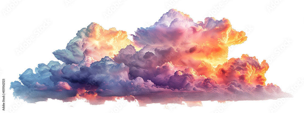 Picturesque sunset clouds cut out Picturesque sunset clouds cut out
