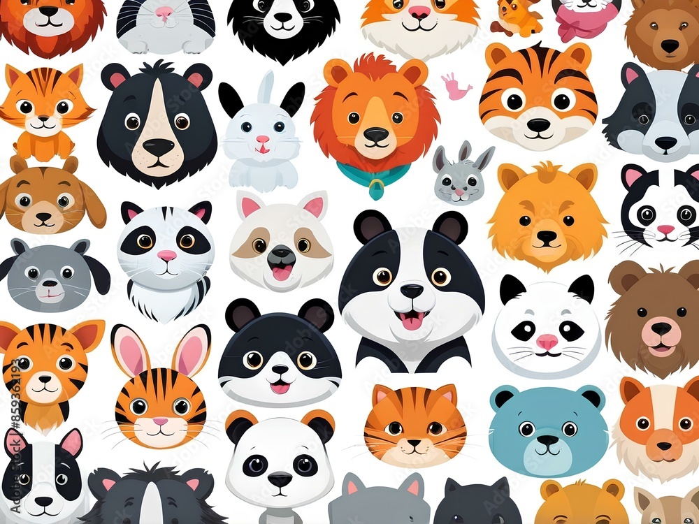 Adorable Animal Portraits: Illustrated Characters with Irresistible Faces Adorable Animal Portraits: Illustrated Characters with Irresistible Faces