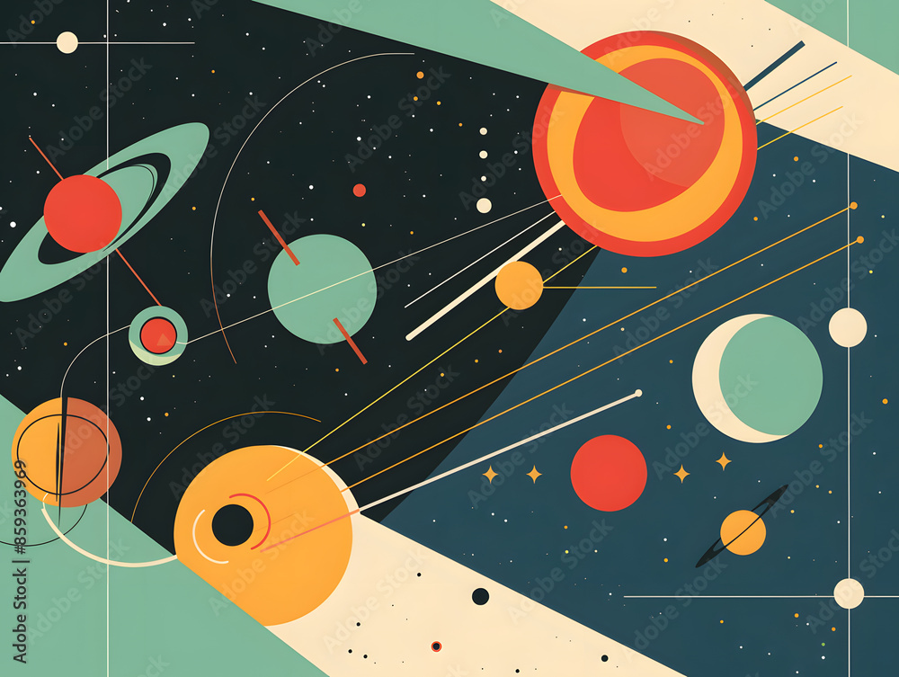 Obraz premium Dynamic Planetary Shapes