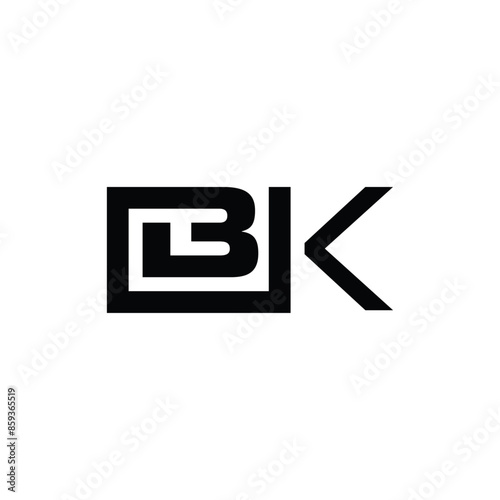 Wallpaper Mural Letter BK Simplicity Icon Modern Business Creative Design Logo Torontodigital.ca