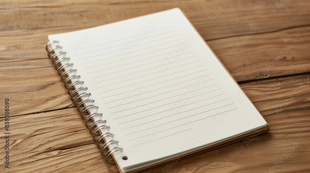 Ring bound blank white notepad for notes Ring bound blank white notepad for notes
