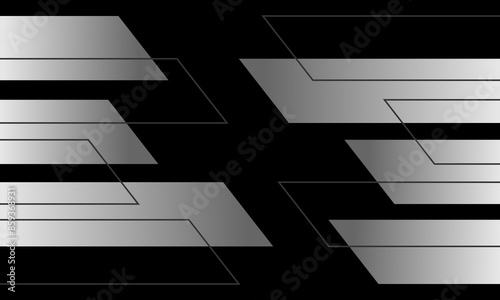 abstract parallel rectangles background, black and white
