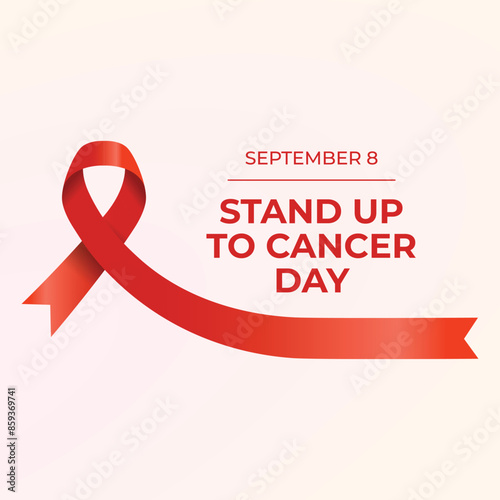 Stand Up To Cancer. Flat design. Vector ribbon design. Flat ribbon. Good for usage template celebration. eps 10.