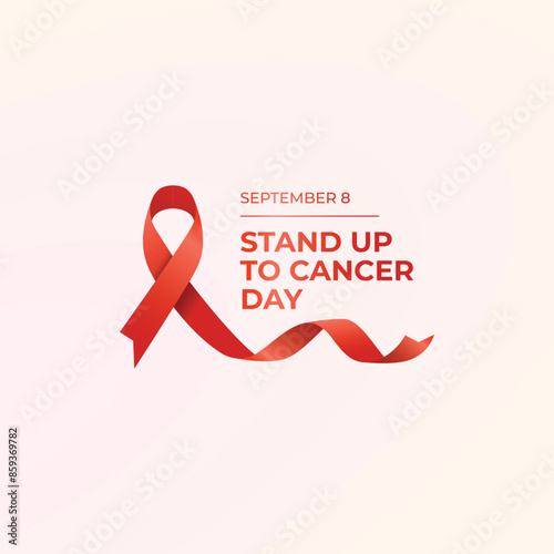 Stand Up To Cancer. Flat design. Vector ribbon design. Flat ribbon. Good for usage template celebration. eps 10.