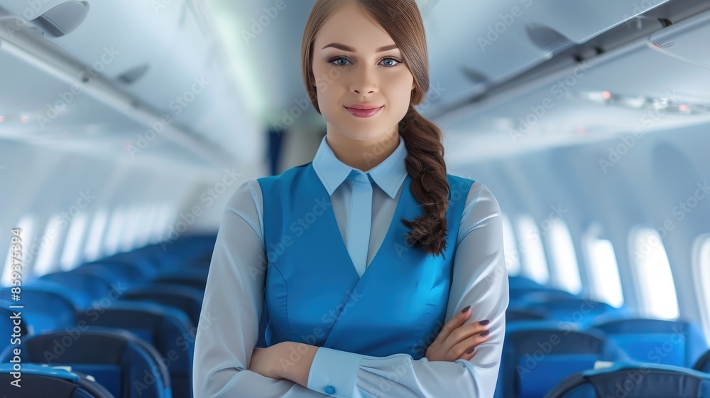 Skyward Charm: Inviting Airline Hostess Skyward Charm: Inviting Airline Hostess