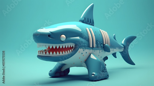 Shark Toy robot 3d cartoon