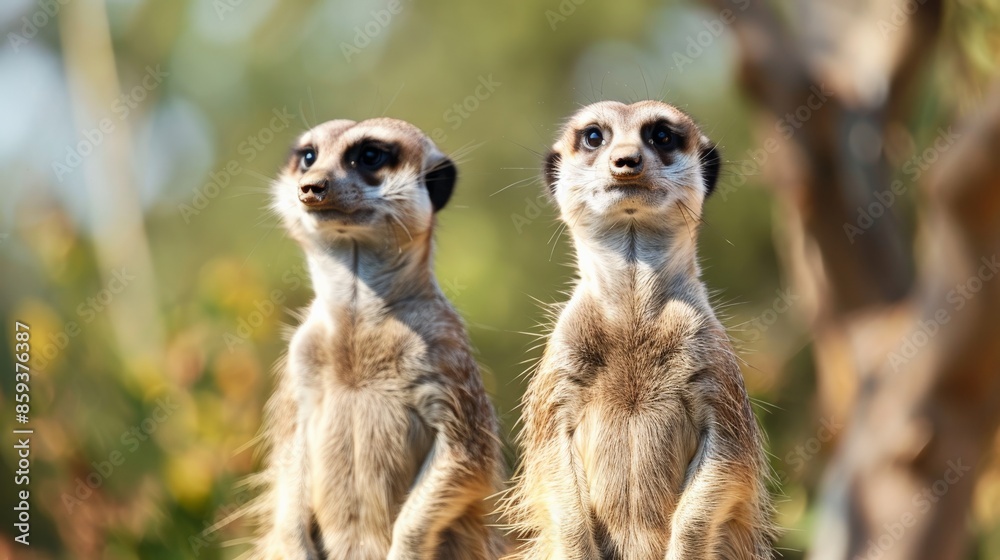 Curious Meerkat Pair.
