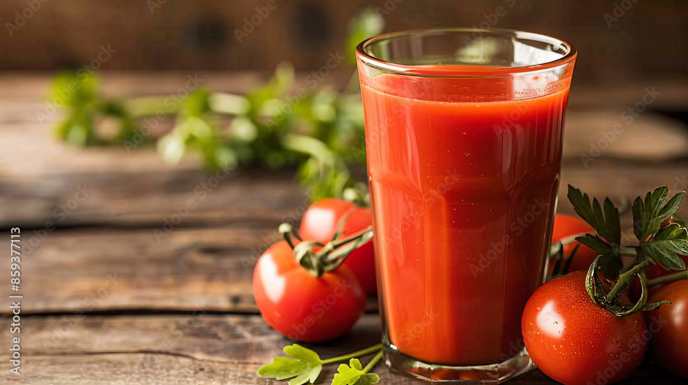 Fresh Tomato Juice with Tomatoes and Parsley. Fresh Tomato Juice with Tomatoes and Parsley.