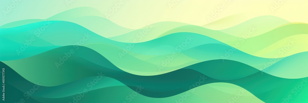 Abstract Green Waves Background Abstract Green Waves Background