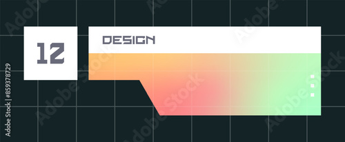 Futuristic element vector illustration. Colorful lower third video overlay.