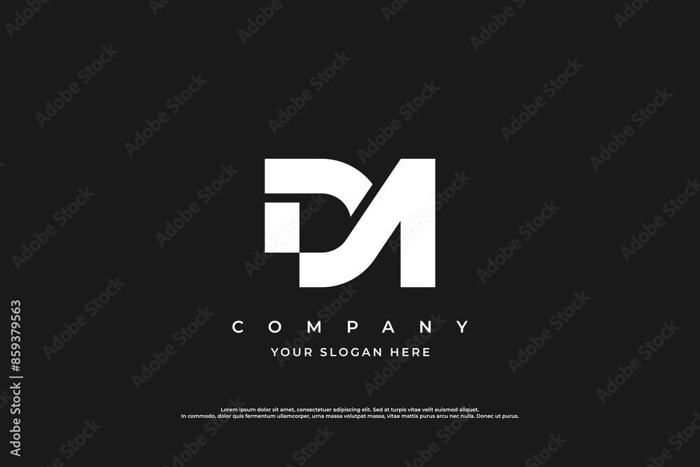 Obraz premium Initial Letter DM Logo Design
