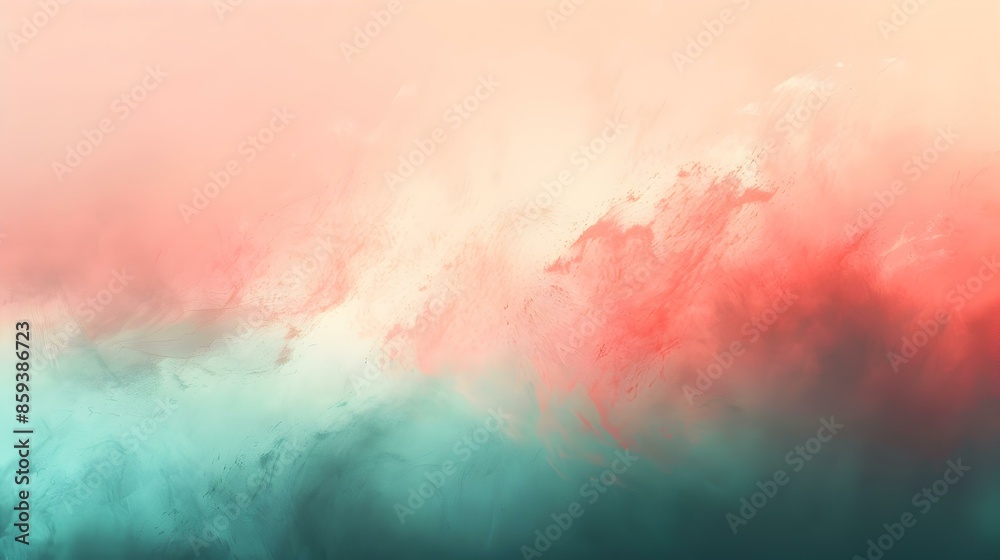 Fototapeta premium Gradient light coral to light cyan banner