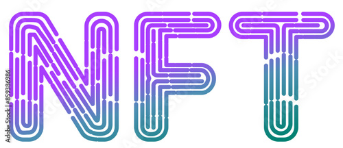 NFT icon Non-fungible token crypto asset on blockchain