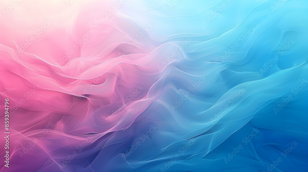 Fototapeta premium Gradient aqua to cornflower blue abstract banner