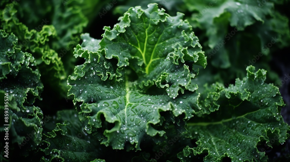 Closeup of fresh kale plants in an organic garden, showing the rich texture and color, ideal for agricultural and farming themes, isolated white background Closeup of fresh kale plants in an organic garden, showing the rich texture and color, ideal for agricultural and farming themes, isolated white background