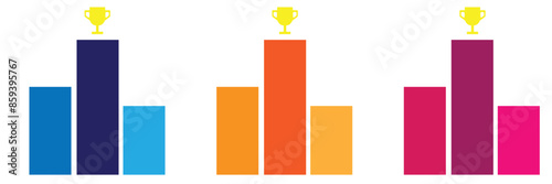Winner Podium Icon Vector Isolated on White Background. Vector Illustration.