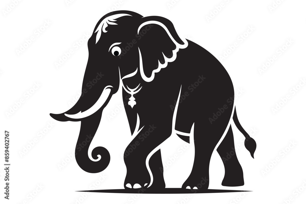 Fototapeta premium Animal silhouette vector image illustration